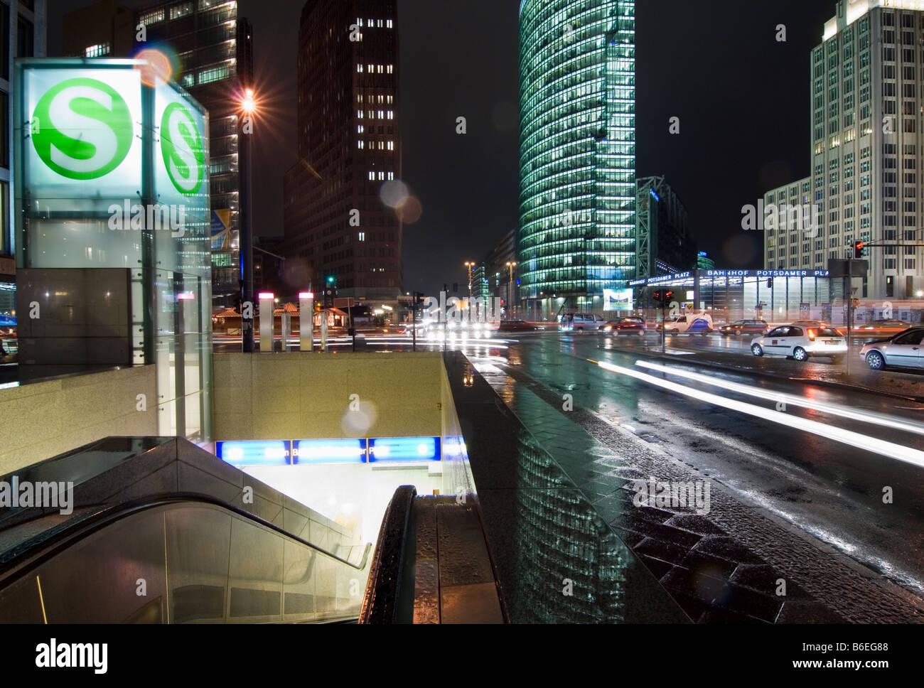 Berlin Potsdamer Platz by night Stock Photo - Alamy