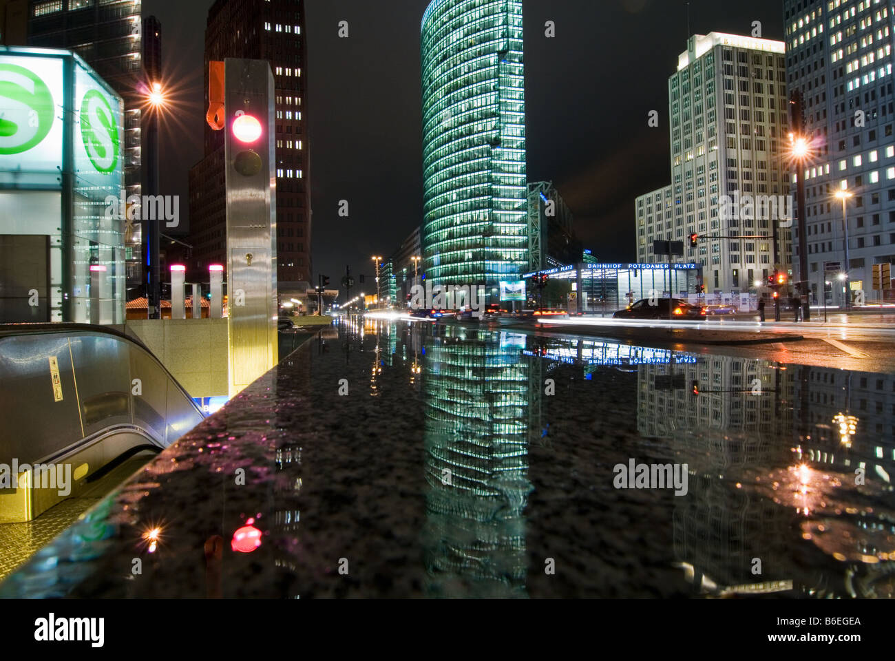 Berlin Potsdamer Platz by night Stock Photo - Alamy