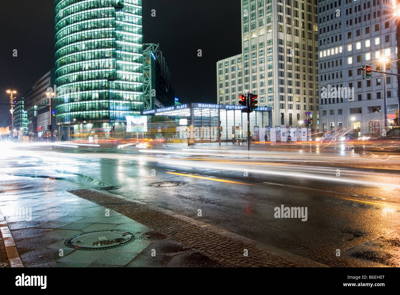 Berlin Potsdamer Platz by night Stock Photo - Alamy