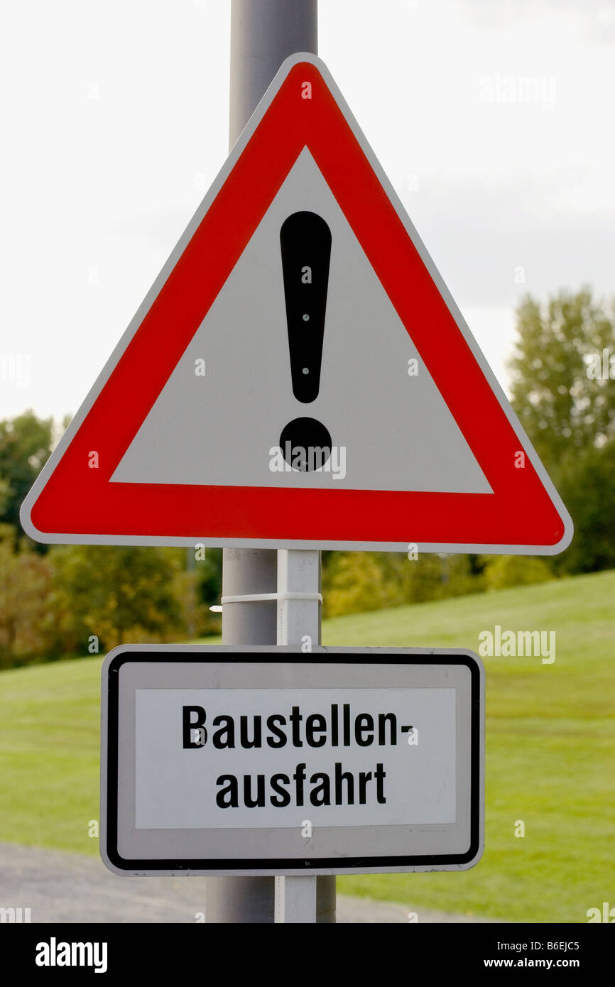 Construction site exit signs hires stock photography and images Alamy