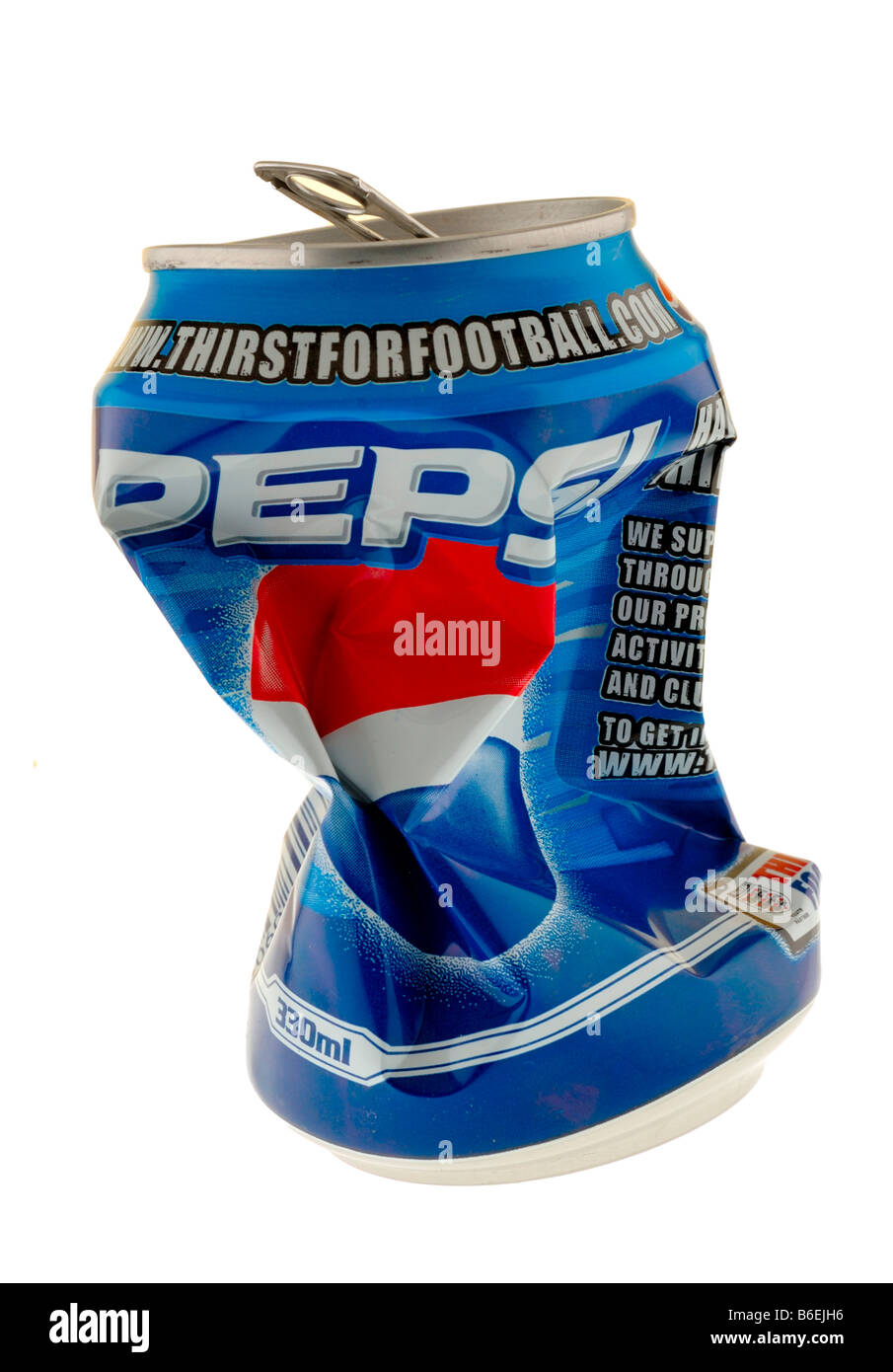 Crushed Can of Pepsi Drink Stock Photo Alamy