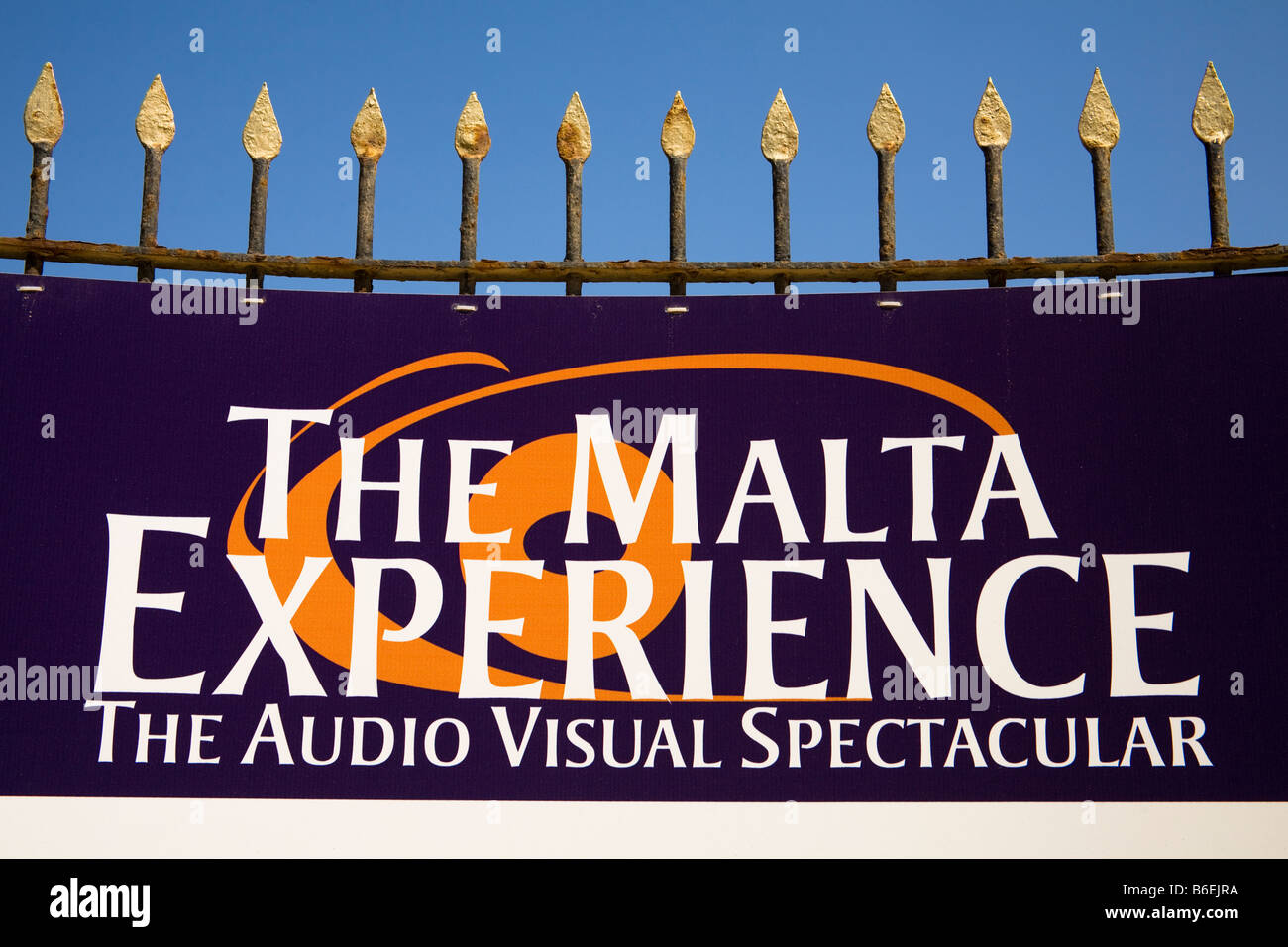 The Malta Experience sign, Valletta, Malta Stock Photo Alamy