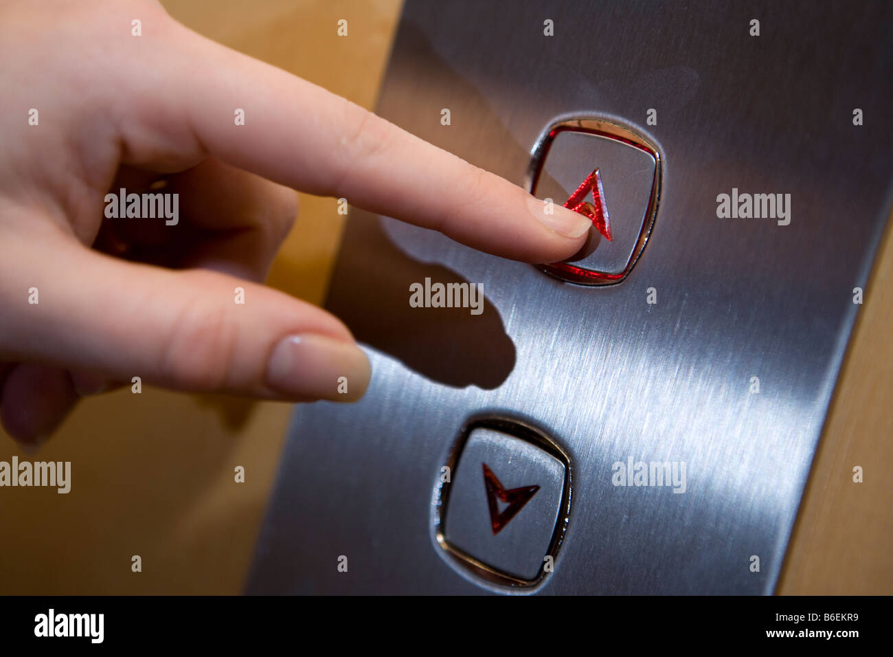 Push the up button Stock Photo Alamy