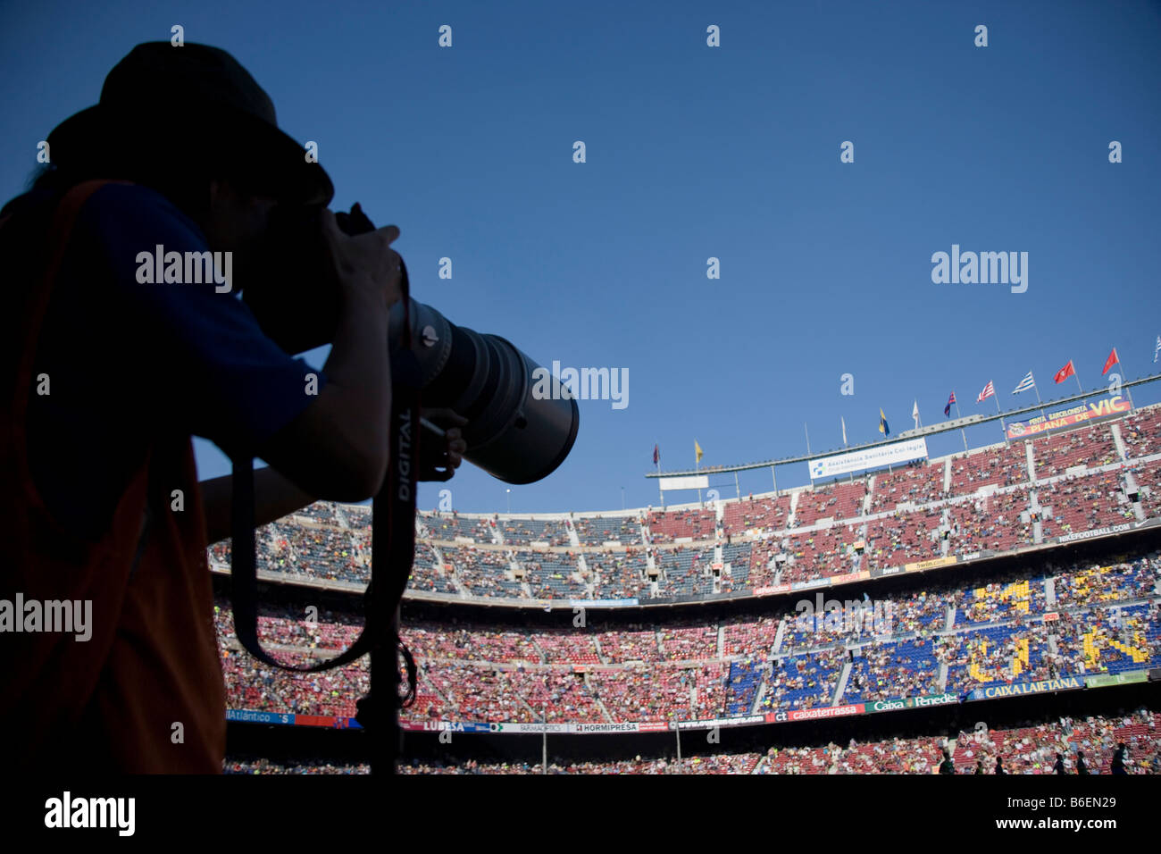 Camp Nou, Barcelona Football Club stadium, Barcelona, Catalonia, Spain, Europe Stock Photo