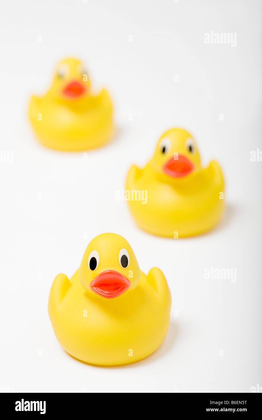 Rubber ducks, yellow Stock Photo