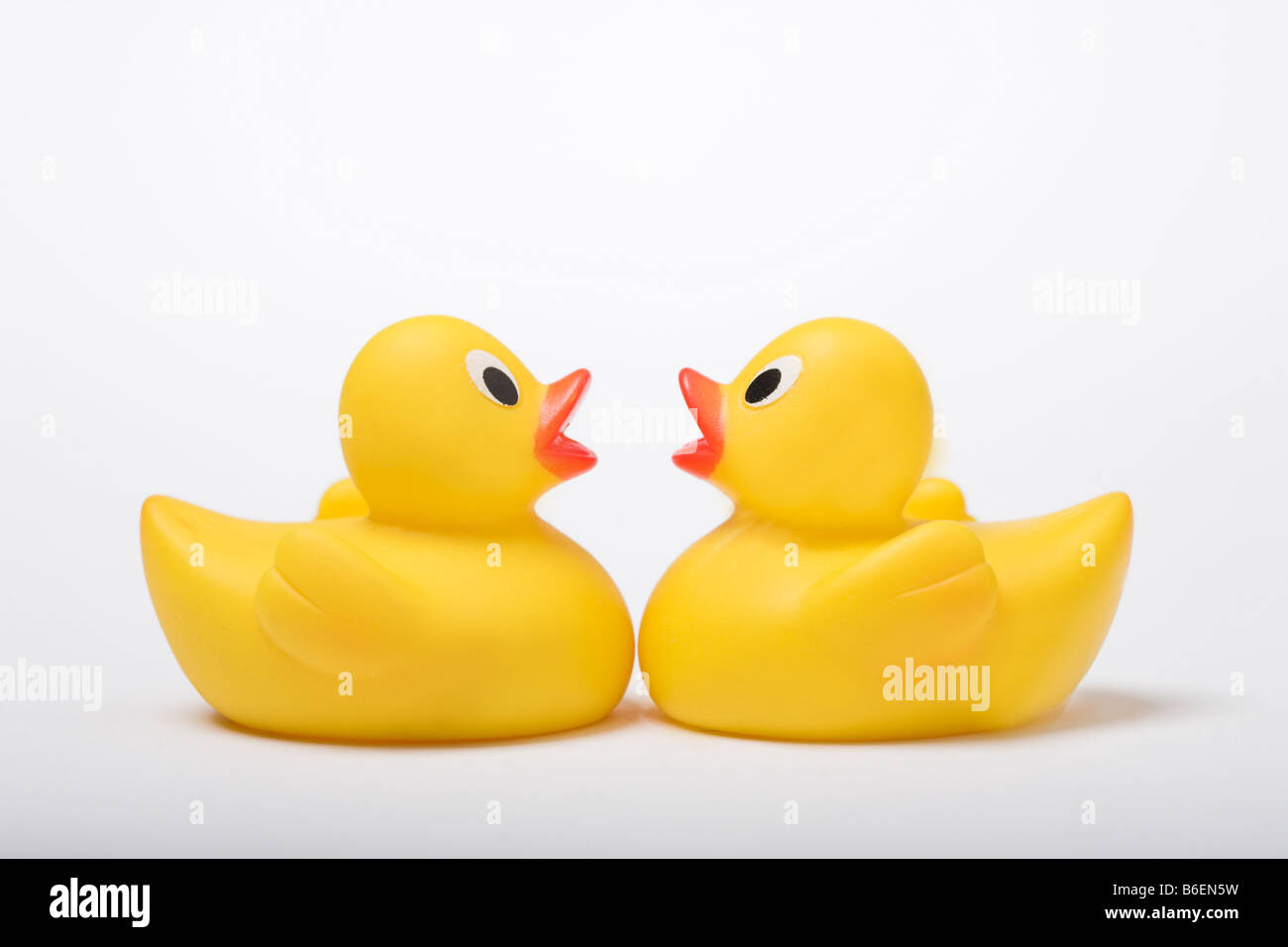 Rubber ducks, yellow Stock Photo