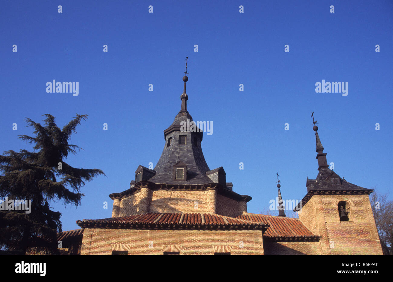 Ermita de la Virgen del Puerto hermitage, next to Segovia Bridge, Madrid, Spain Stock Photo