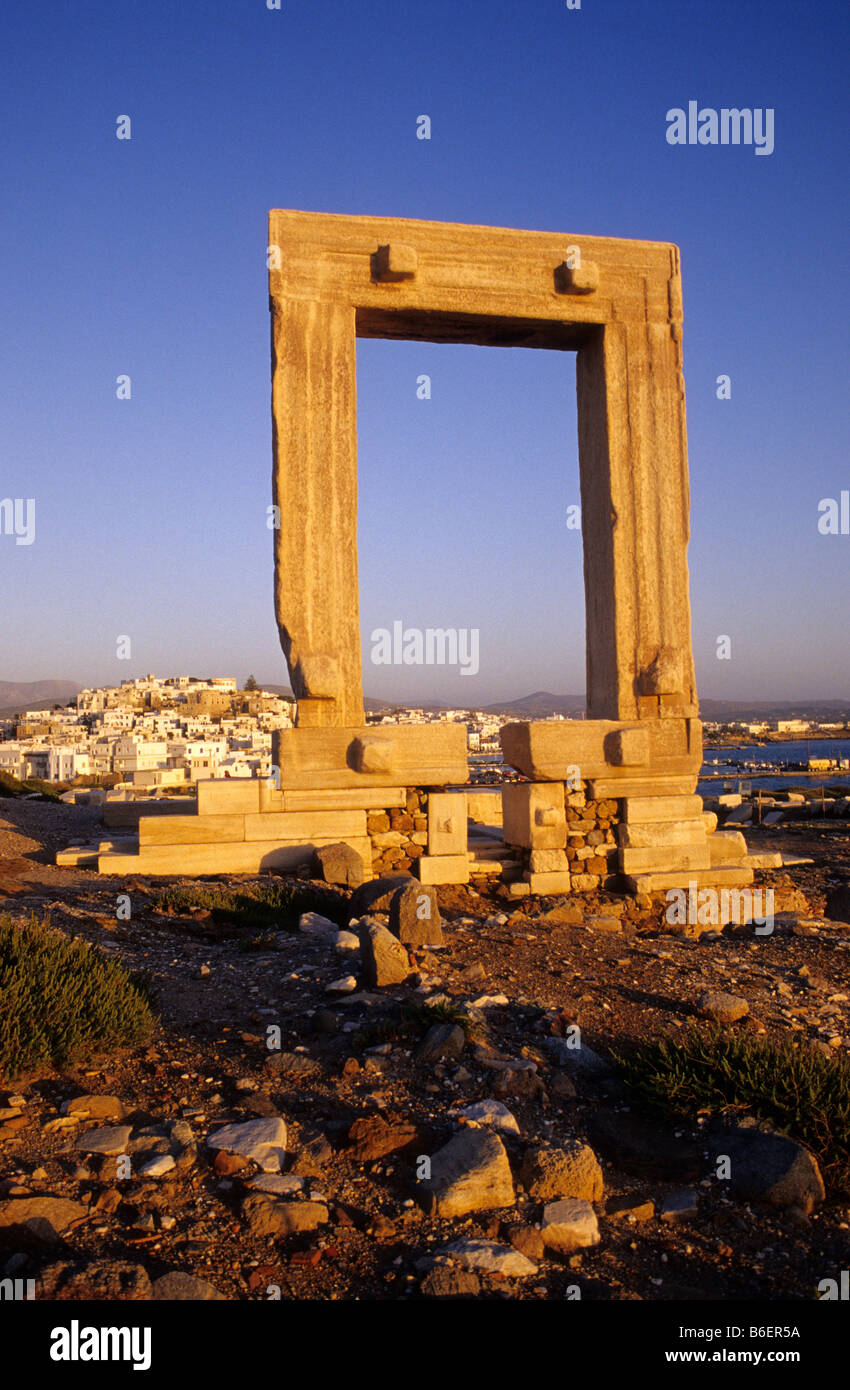 Portara, Naxos city, Naxos Island, Greece, Europe Stock Photo - Alamy
