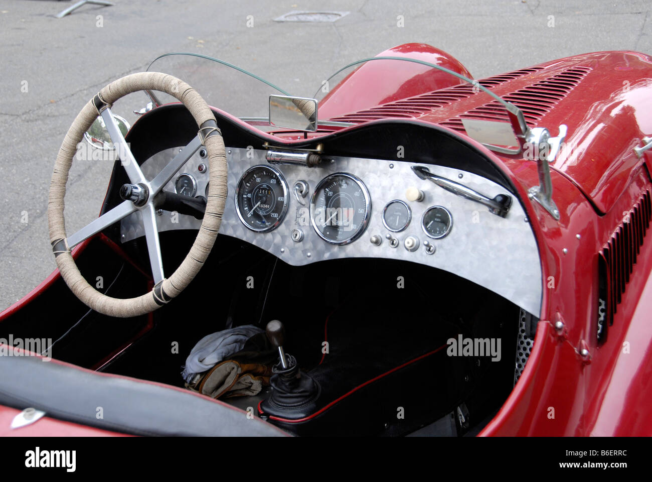 Grabaer Altri, interior, retro motor - vintage car festival, Tuebingen, Baden-Wuerttemberg, Germany Europe Stock Photo