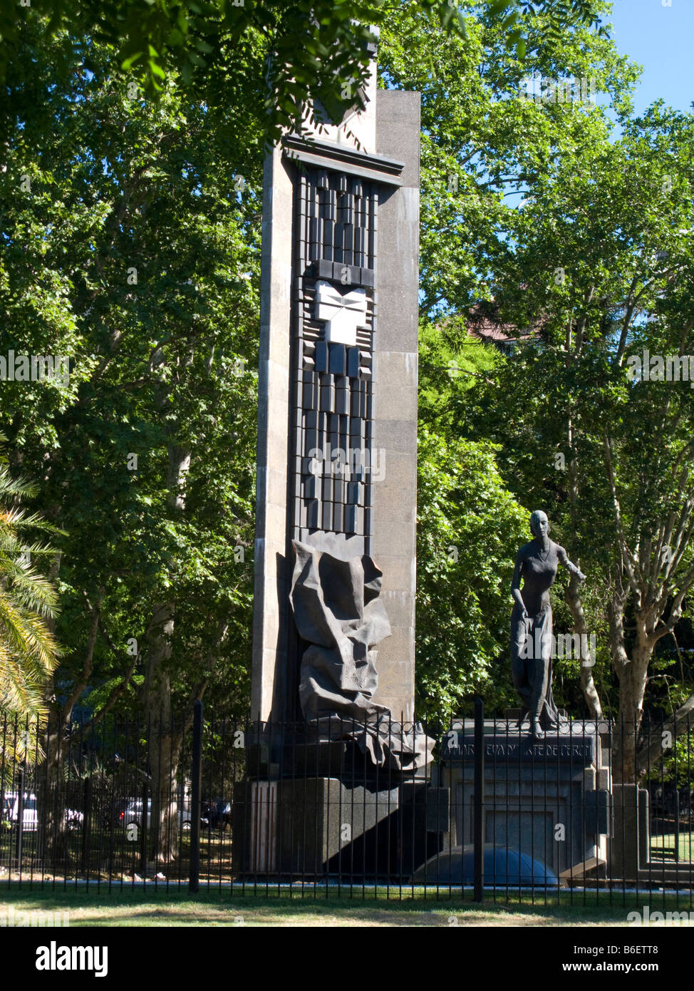 Eva Peron statue at Avenida Libertador in Buenos Aires, Argentina Stock