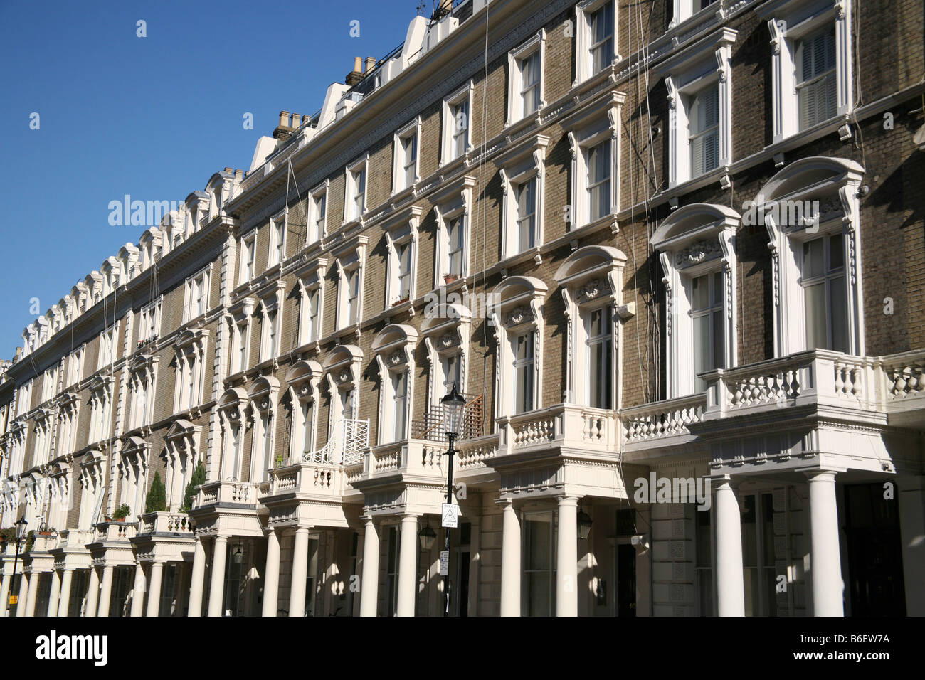 Terraced houses in Notting Hill Gate, London Stock Photo Alamy