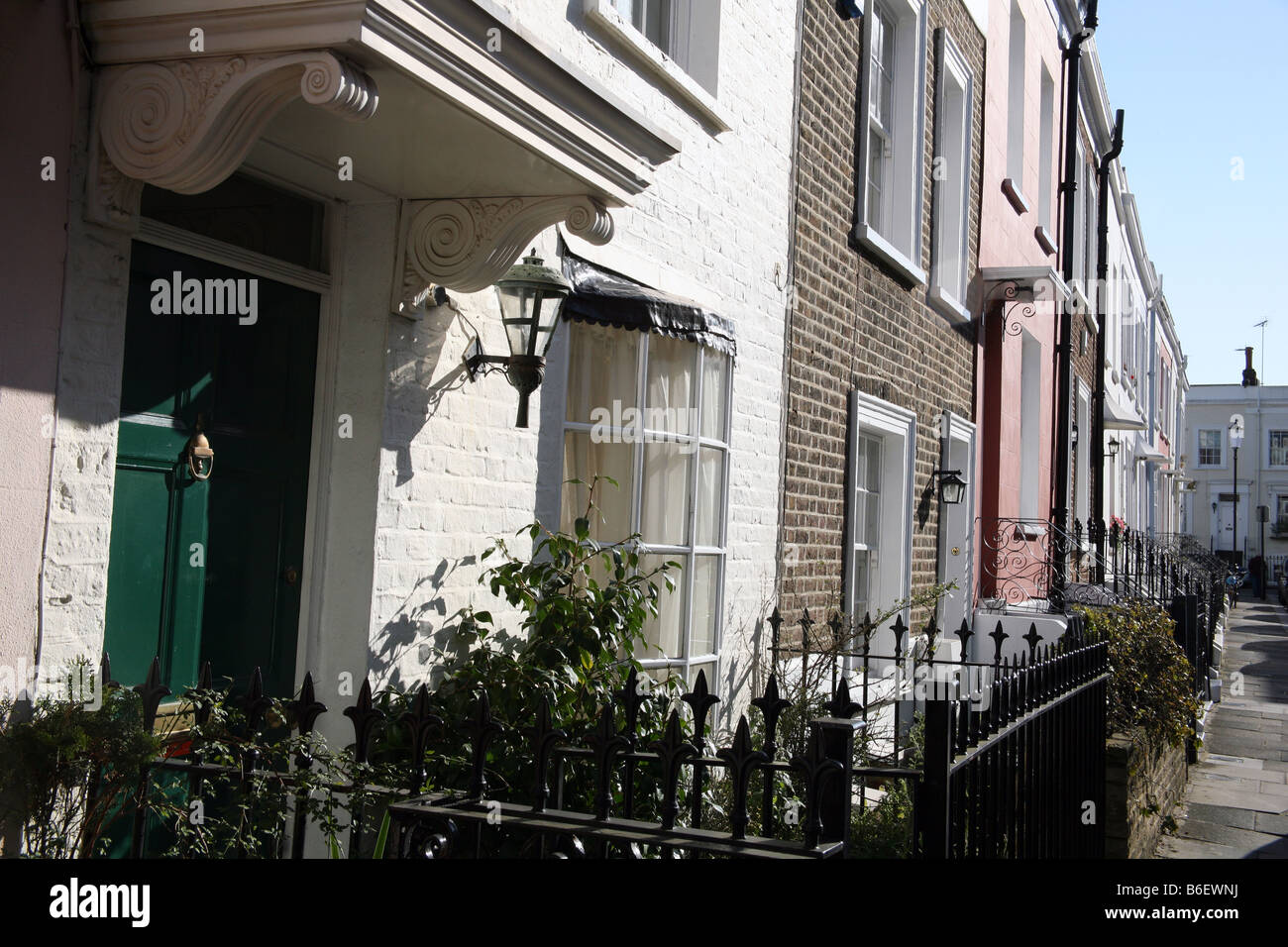 Terraced houses in Notting Hill Gate, London Stock Photo Alamy