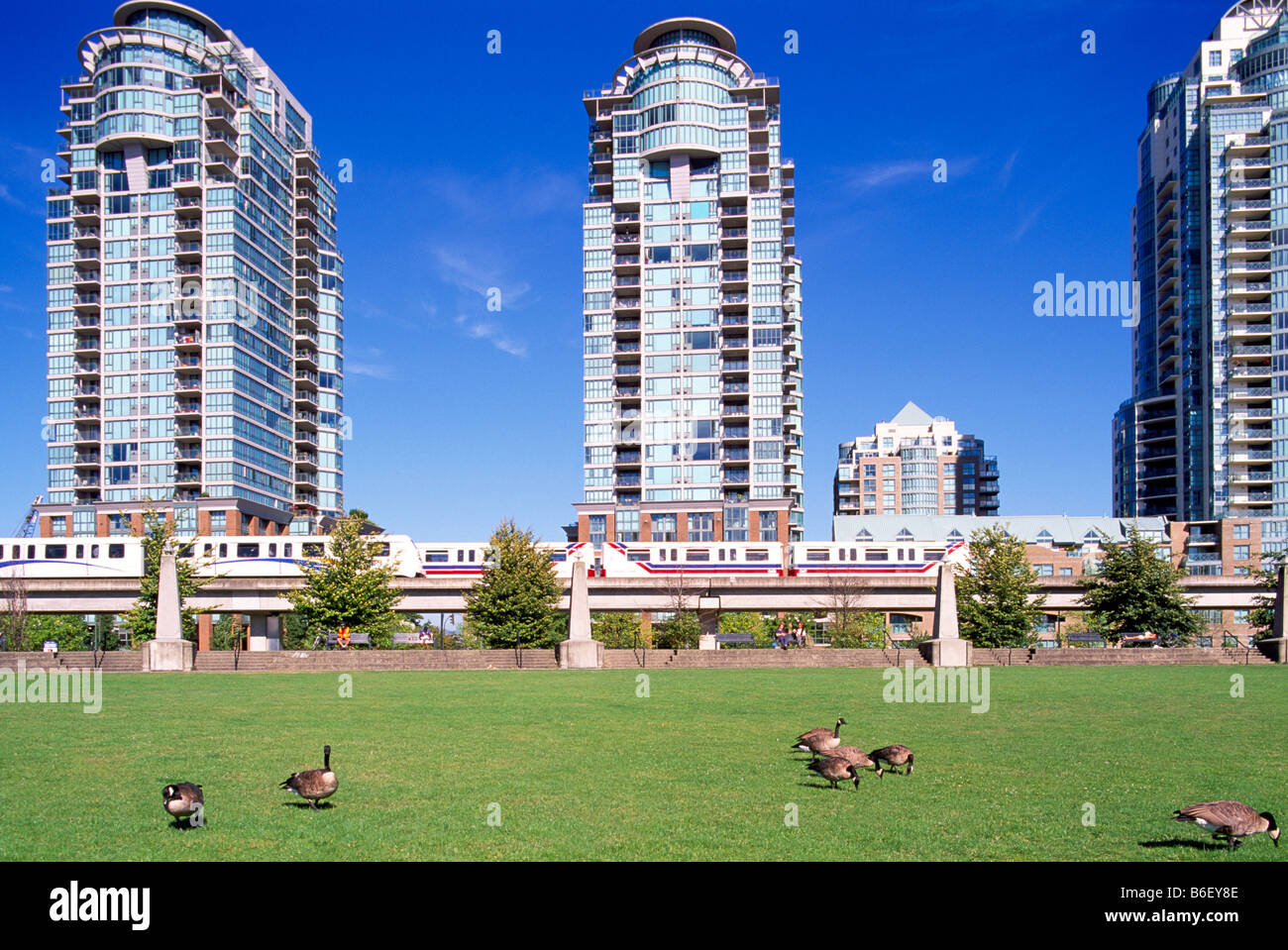 High Rise Apartment and Condominium Buildings in Downtown Vancouver British Columbia Canada in