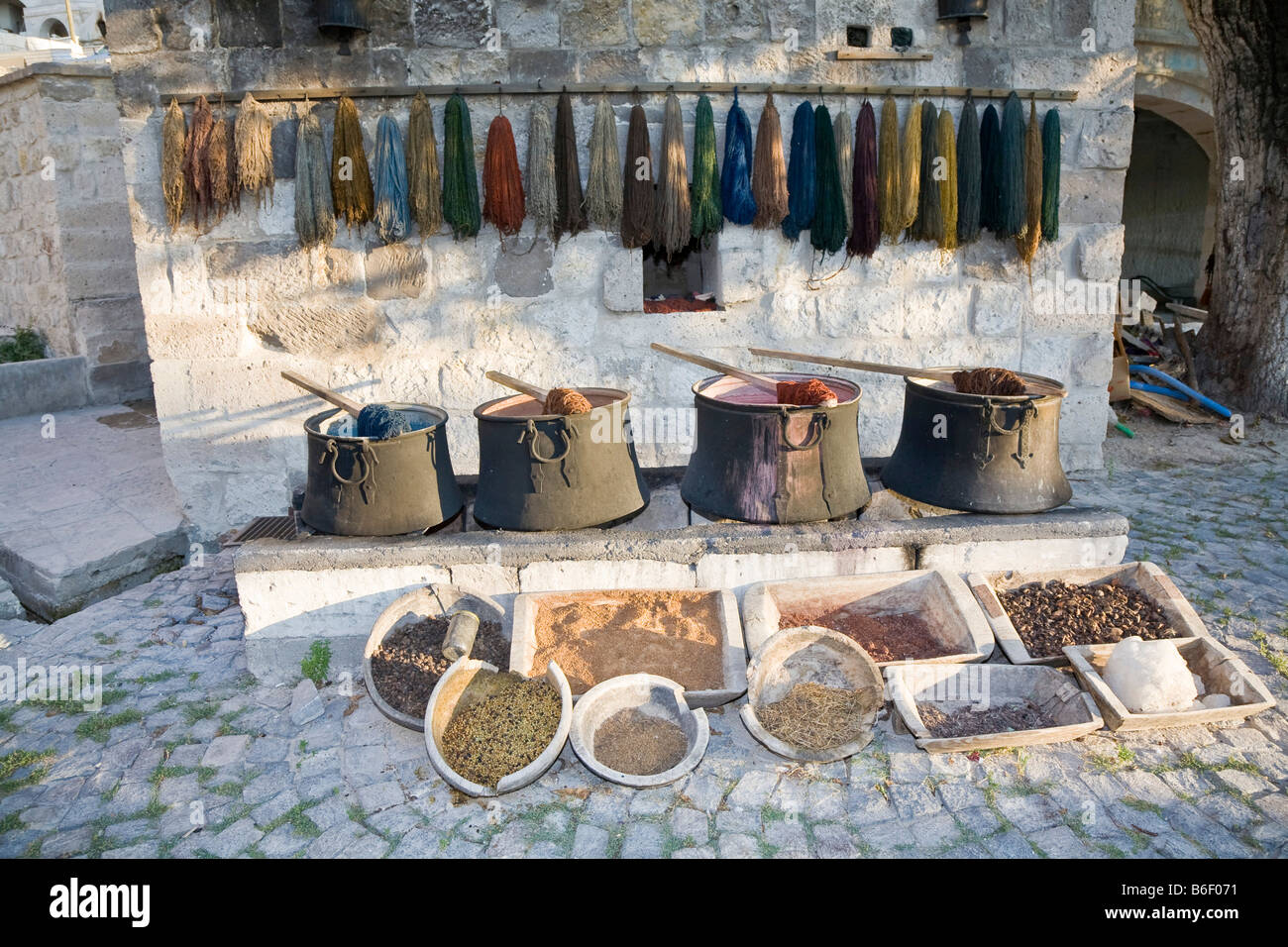 Carpet production, Goereme, Cappadocia, Central Anatolia, Turkey, Asia Stock Photo