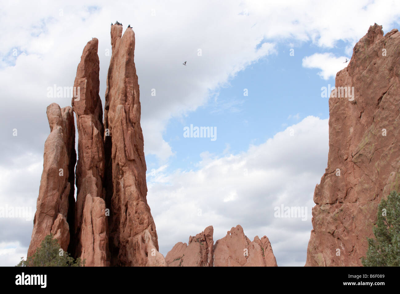 Garden of the Gods is a public park located in Colorado Springs, Colorado, USA. Stock Photo