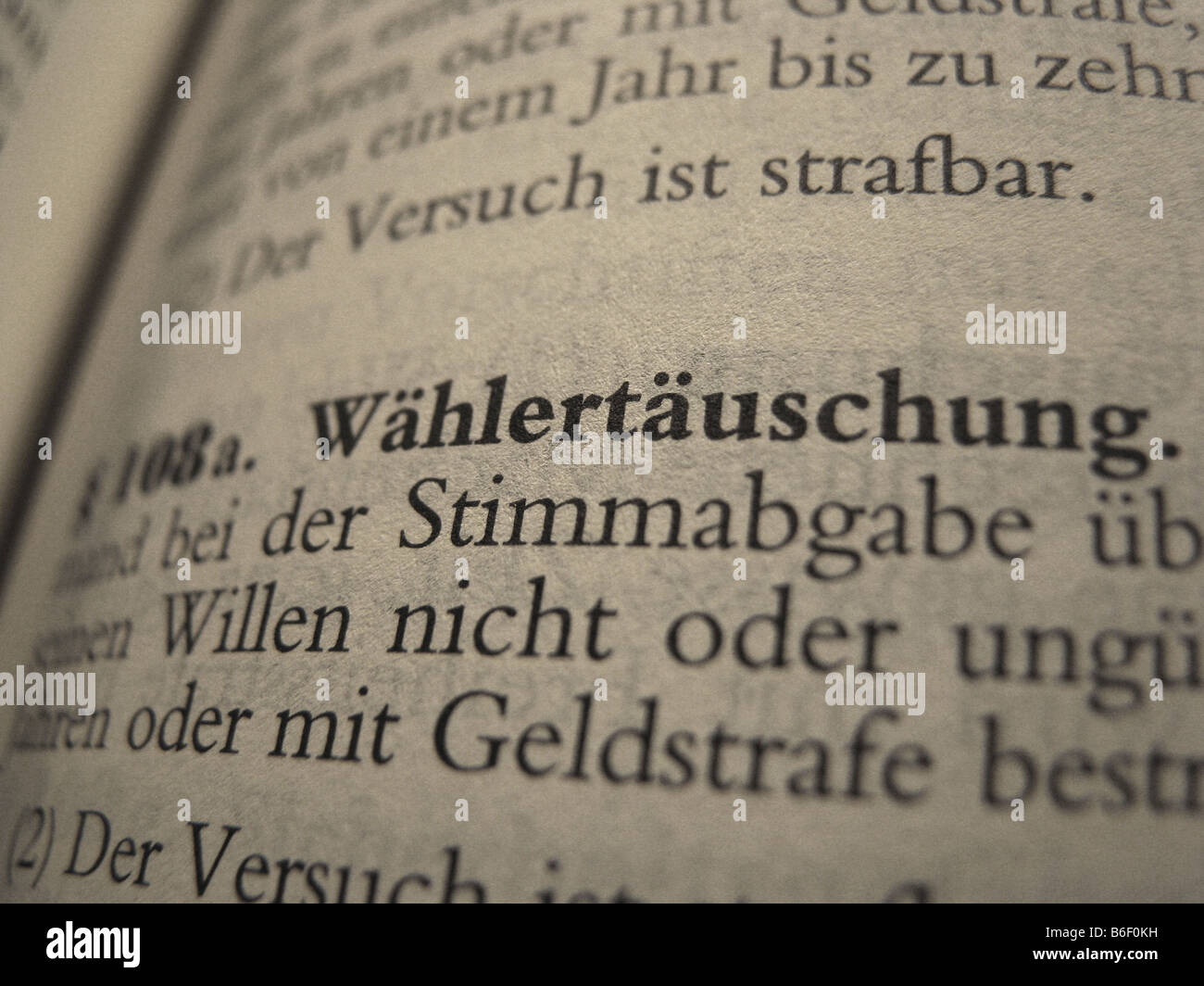 Legal text in statute book of national German law German Criminal Code, Specific section