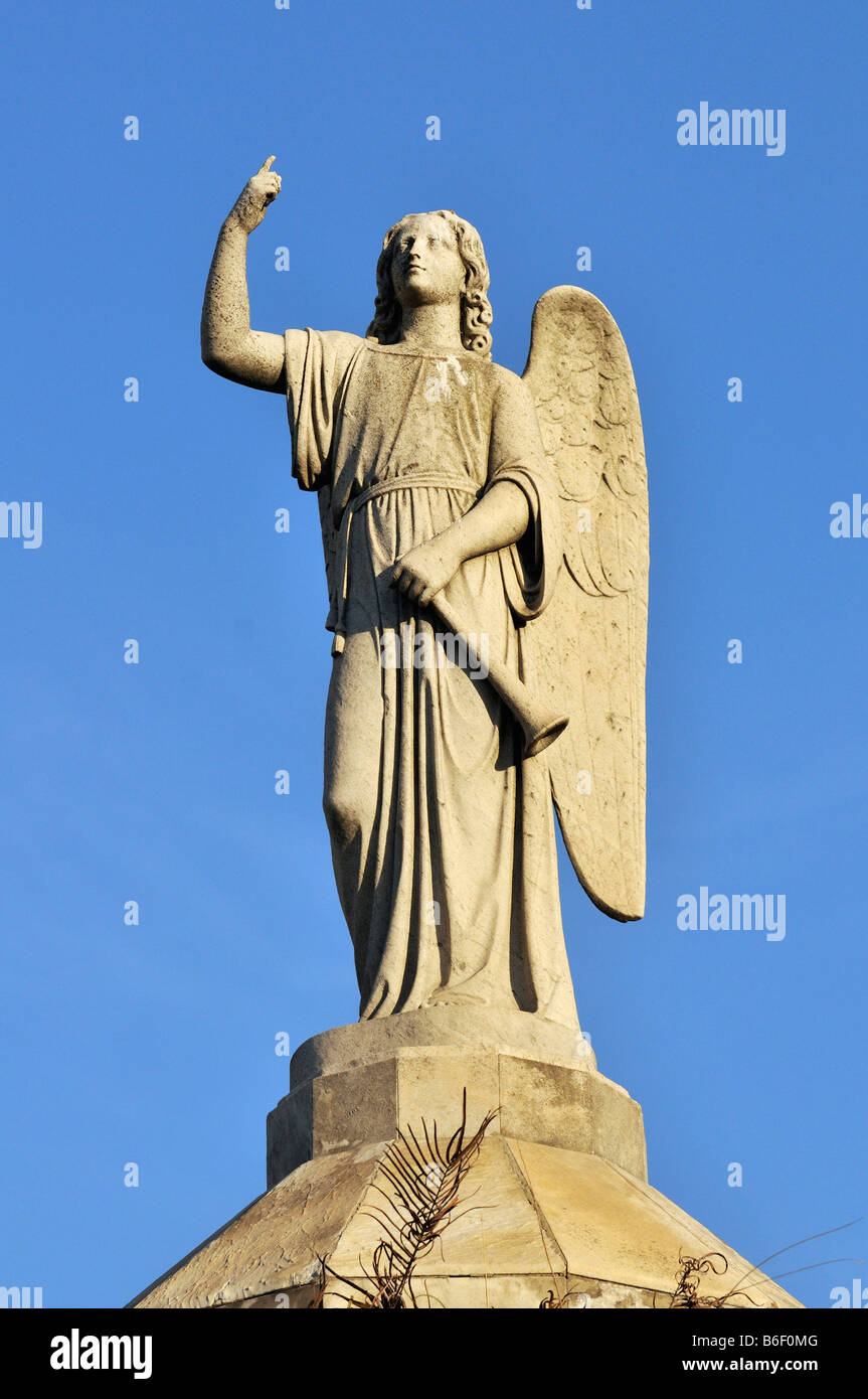 Archangel Michael, tomb, at the La Recoleta cemetery, Buenos Aires, Argentina, South America Stock Photo