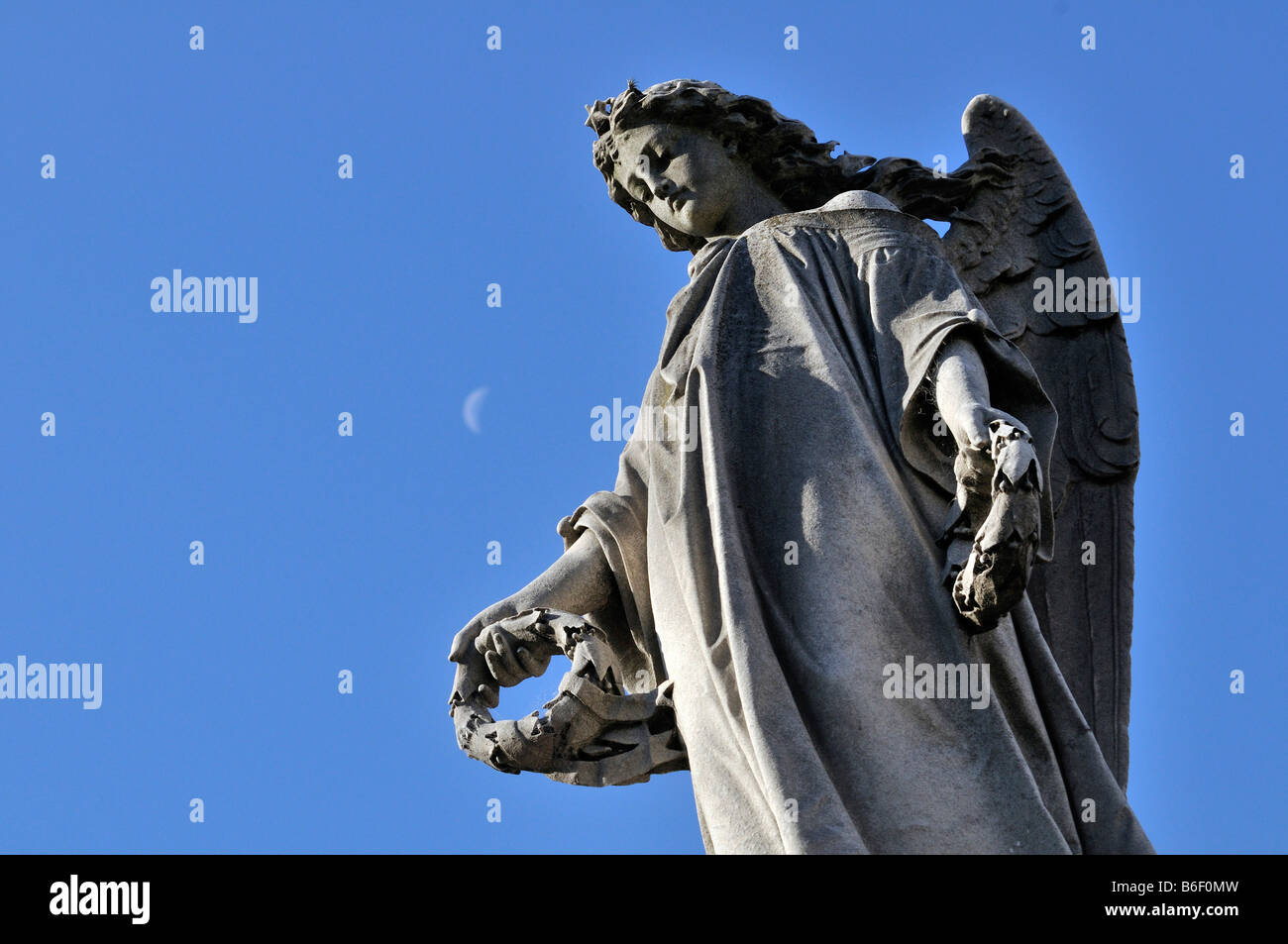 Angel, tomb, at the La Recoleta cemetery, Buenos Aires, Argentina, South America Stock Photo