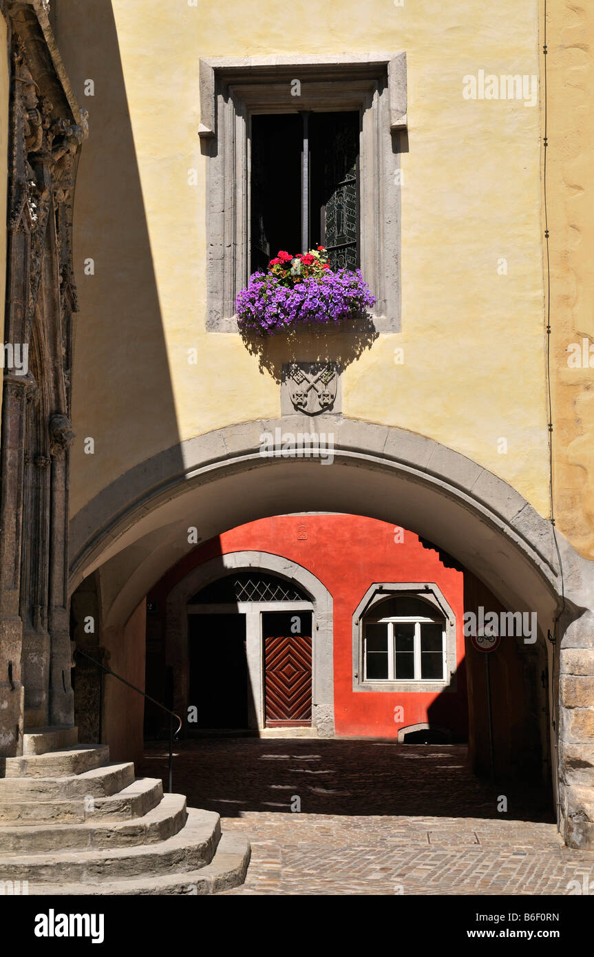 Old guildhall, Regensburg, Upper Palatinate, Bavaria, Germany, Europe Stock Photo