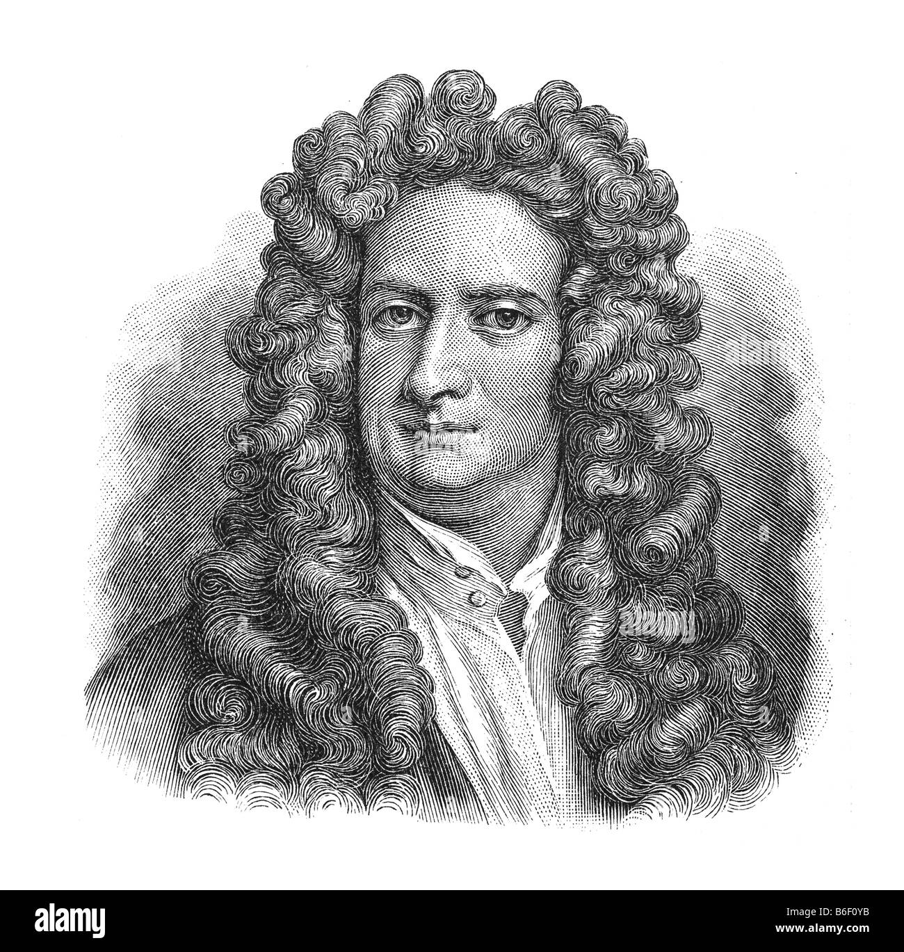 Sir Isaac Newton, 4. Januar 1643 greg in Woolsthorpe-by-Colsterworth Lincolnshire - 31. März 1727 greg Kensington Stock Photo