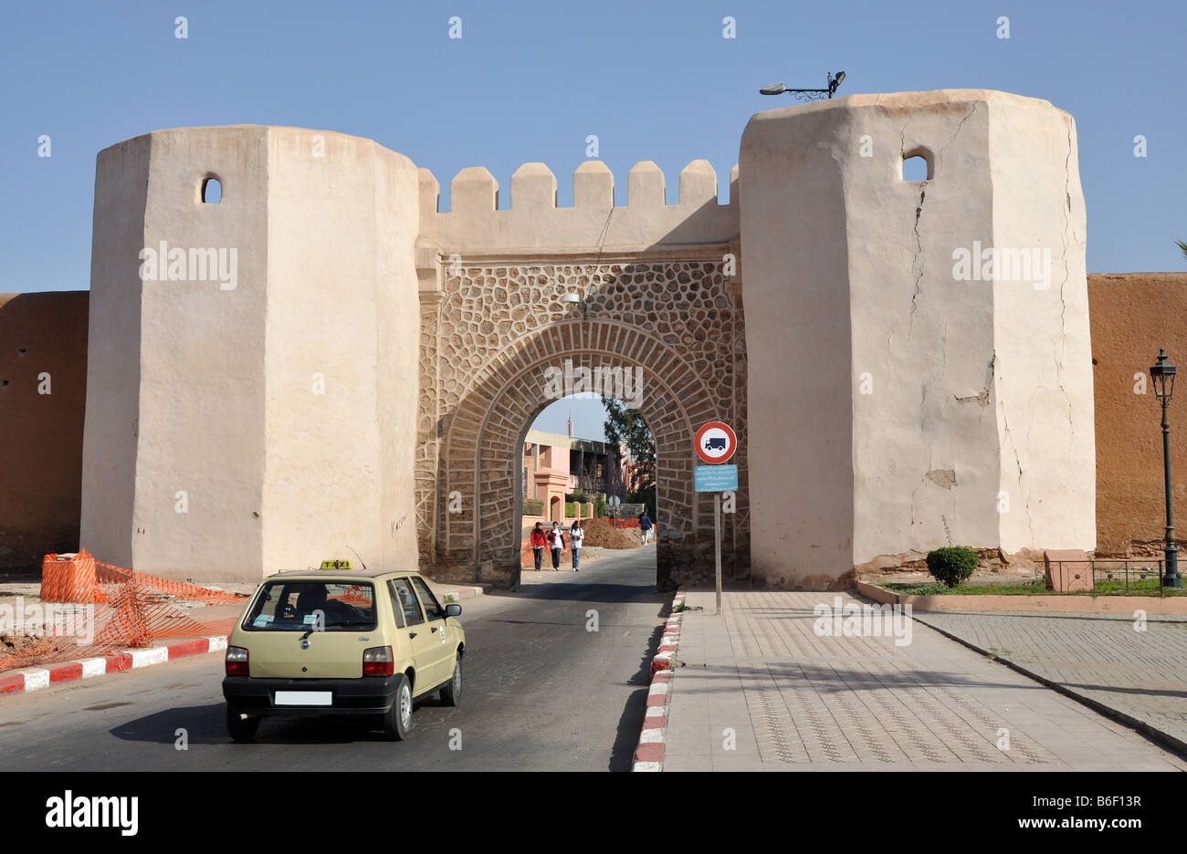 Gate to the medina in Marrakesh, Morocco Stock Photo