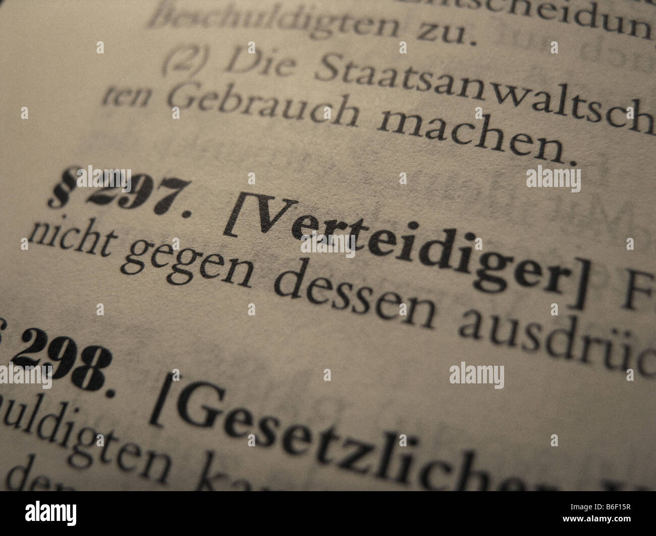 Legal text in statute book of national German law German Code of penal