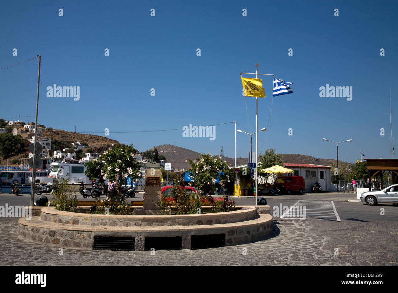 Roundabout Skala Patmos Greece Stock Photo Alamy