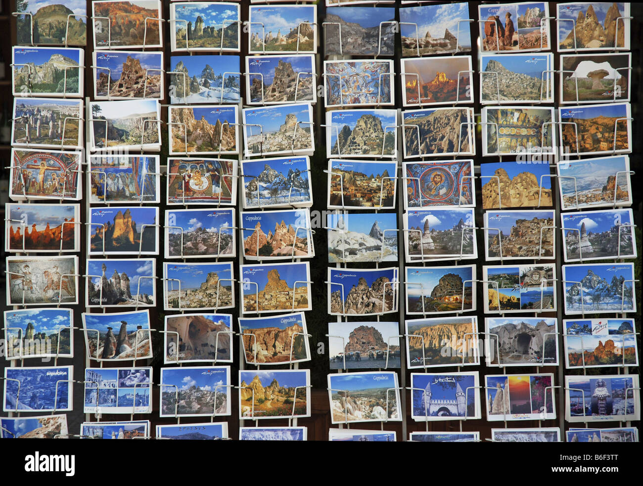 postcard racks Stock Photo