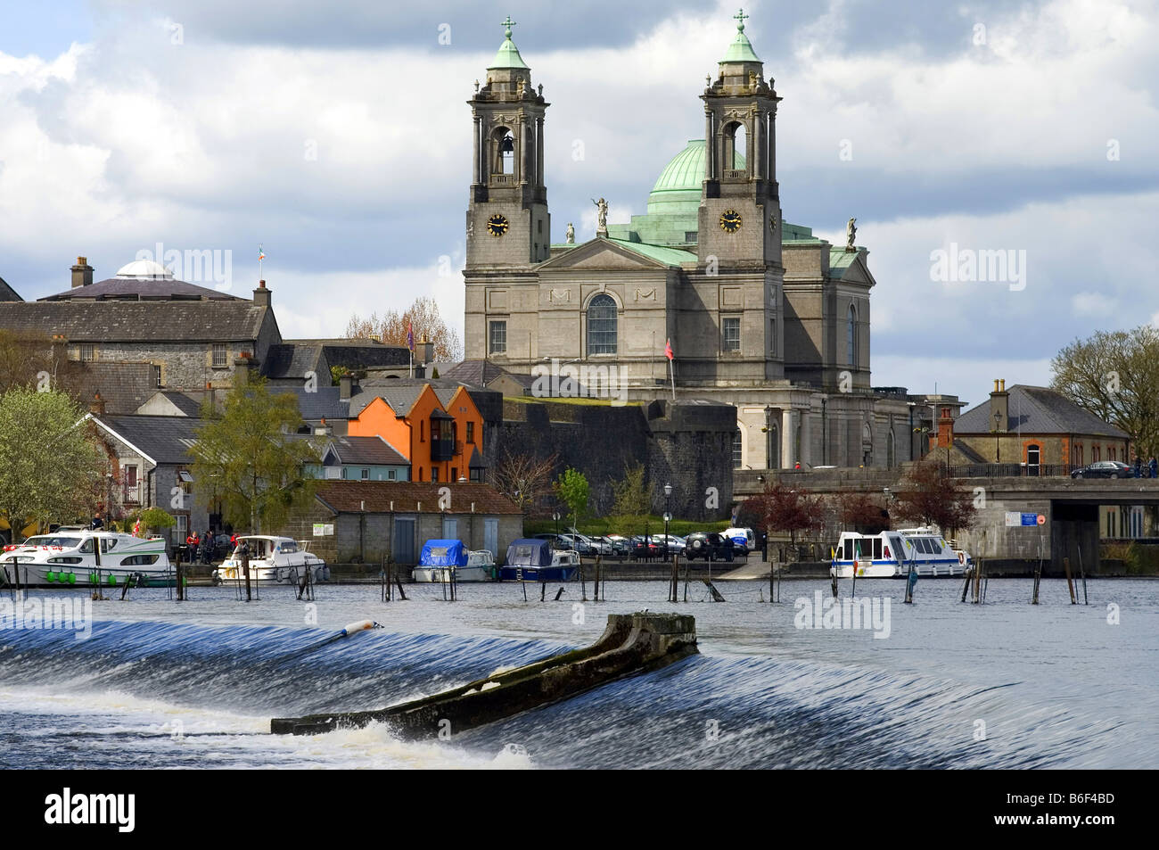 Athlone Cathedral and Castle at the River Shannon, Ireland, Athlone