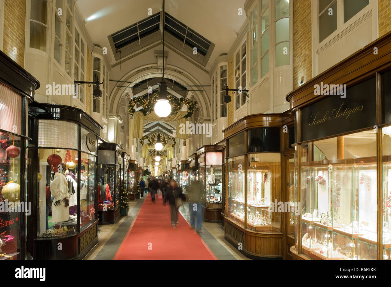 Shops at Burlington Arcade at Christmas time London United Kingdom ...