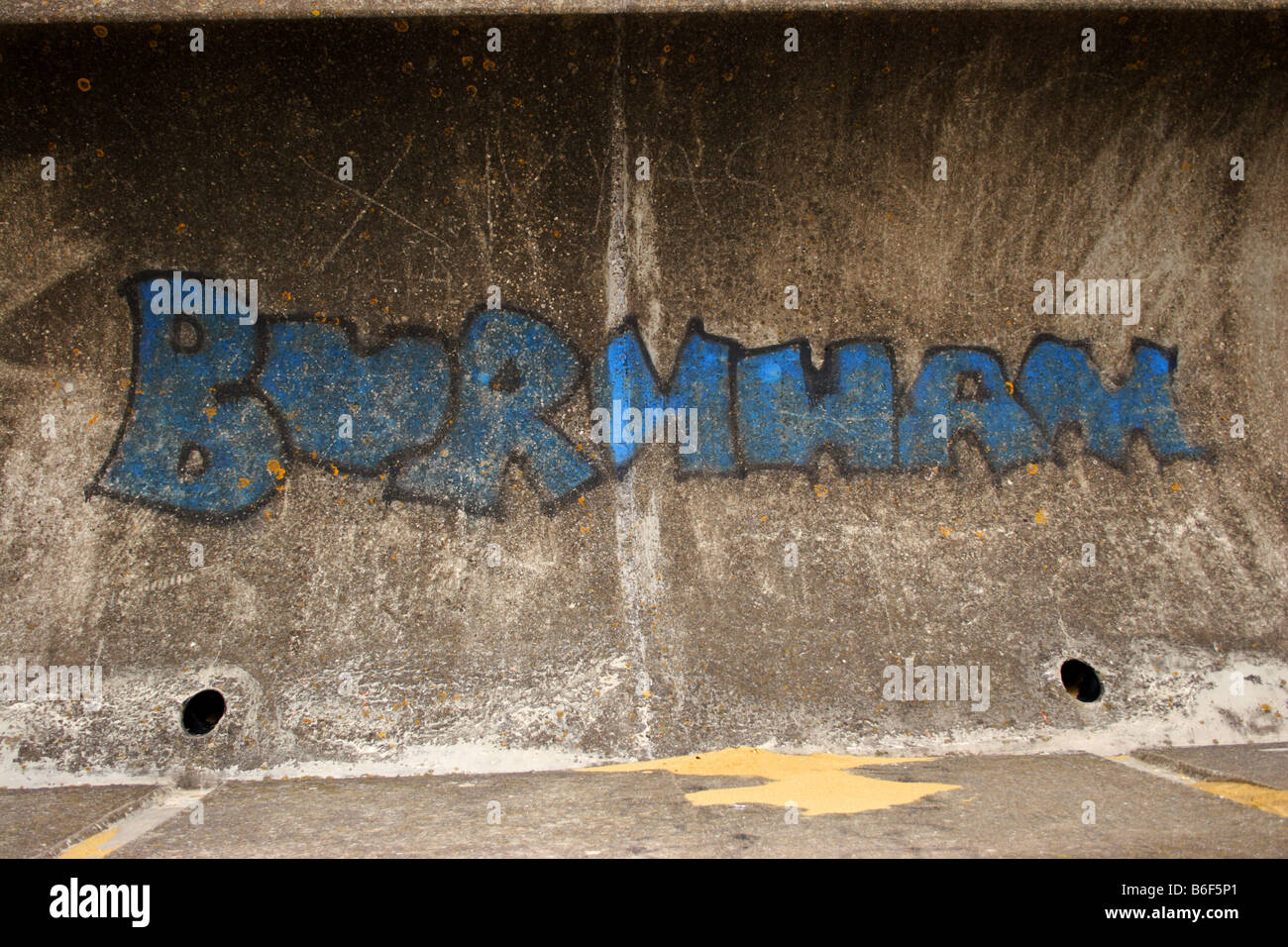 Burnham-on-sea graffiti Stock Photo