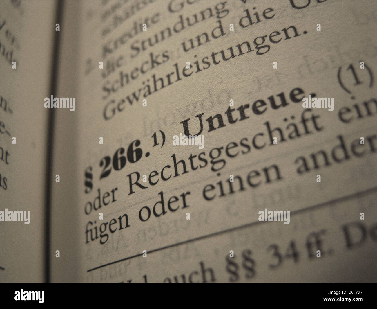 Legal text in statute book of national German law German Criminal Code, Specific section