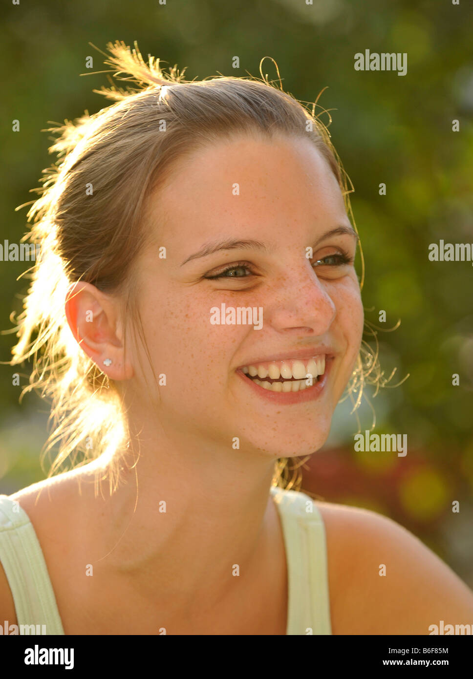 Laughing girl, portrait Stock Photo