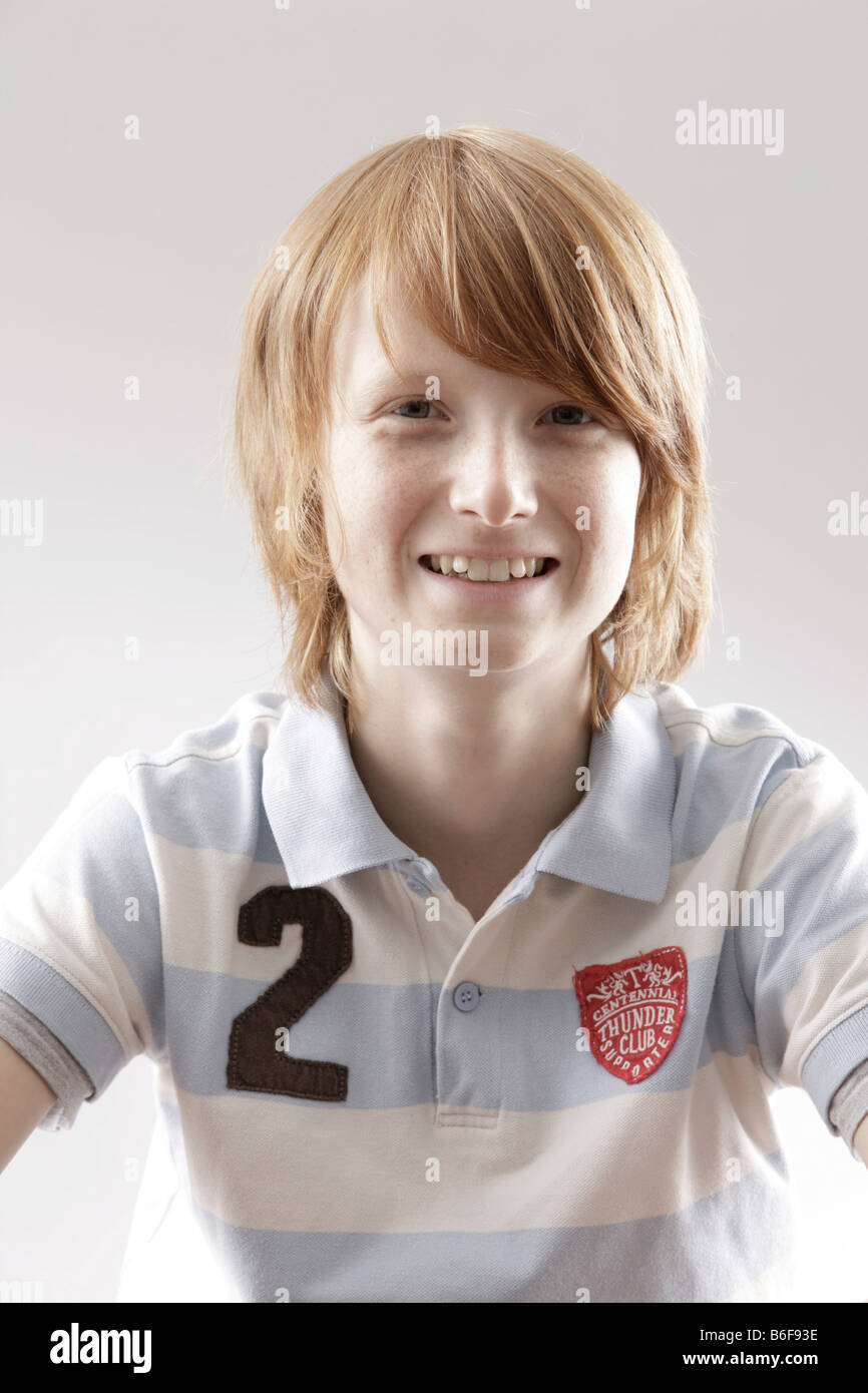 12 yearold boy, smiling Stock Photo Alamy