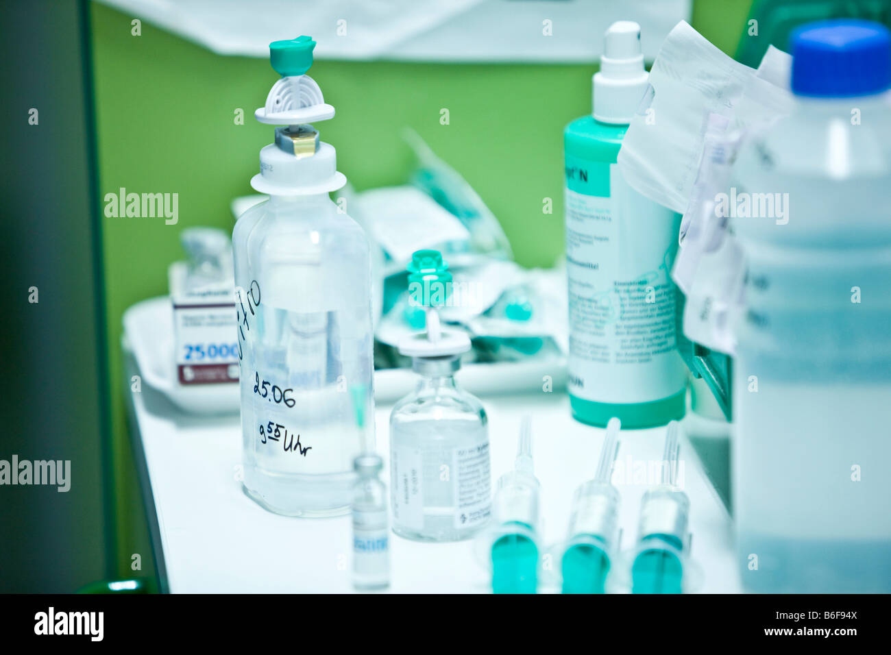 Operating room paraphernalia in a hospital Stock Photo