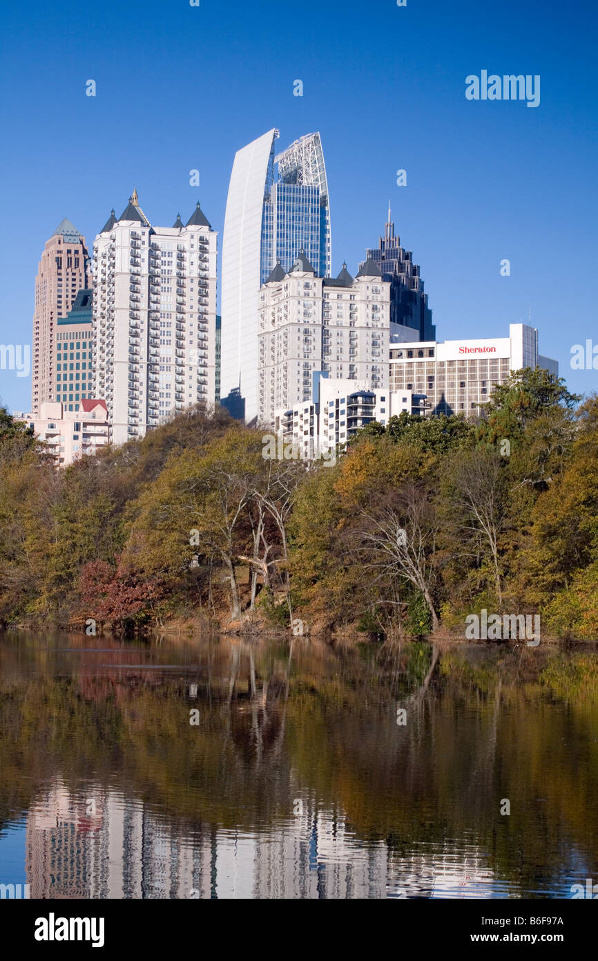 Atlanta Midtown Skyline Piedmont Park Stock Photo Alamy