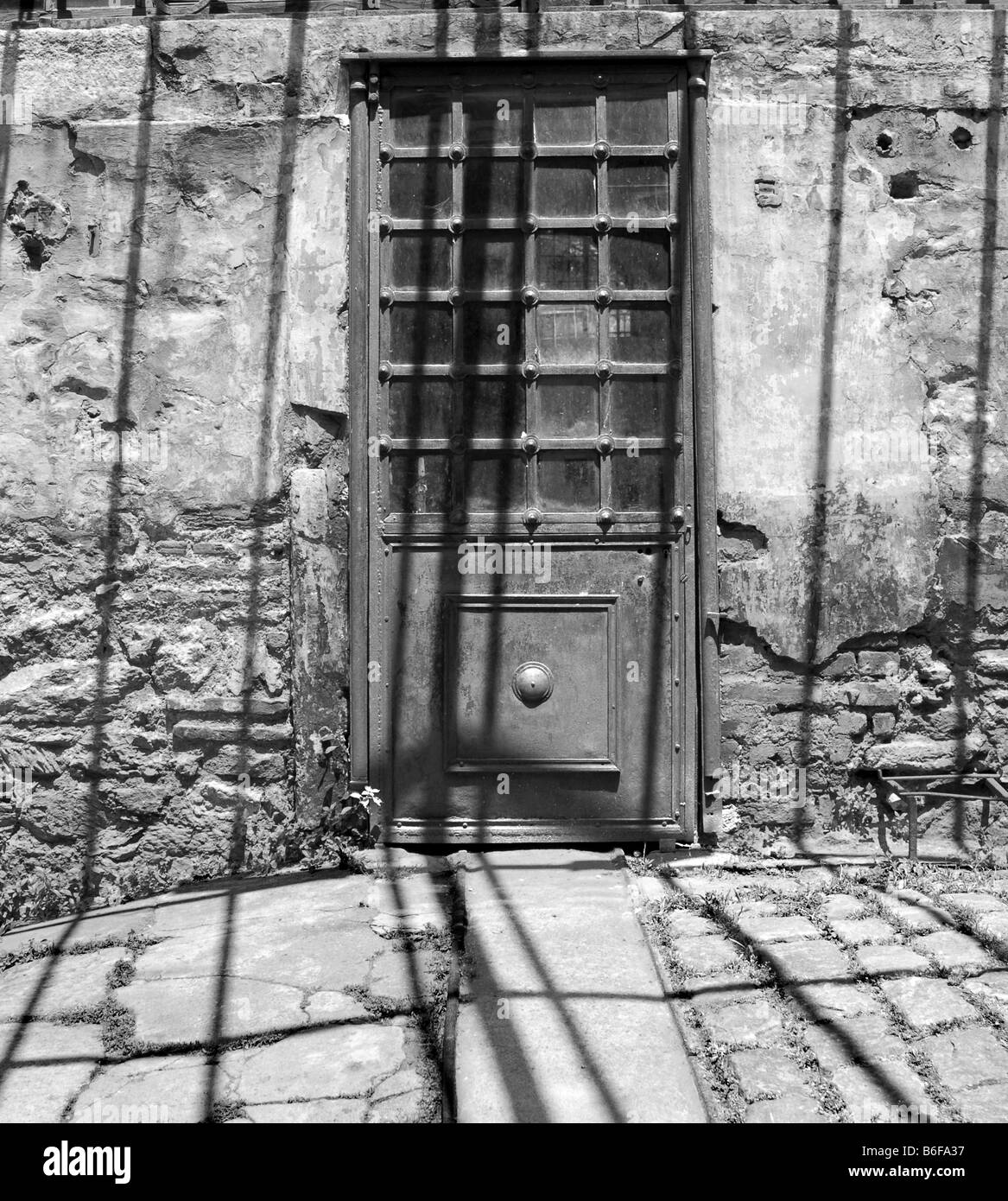 black and white door Stock Photo