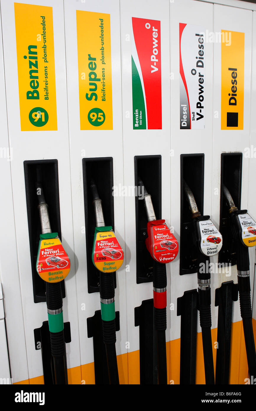 Petrol pumps, petrol station Stock Photo Alamy