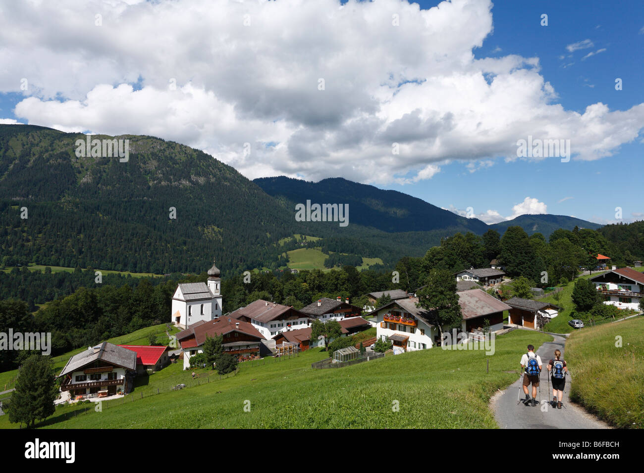 Wamberg near Garmisch-Partenkirchen, Werdenfelser Land, Bavaria, Germany, Europe Stock Photo