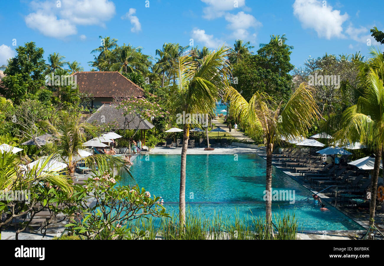 Swimming pool of the Santika Beach Hotel, Tuban, Kuta, Bali, Indonesia, Asia Stock Photo