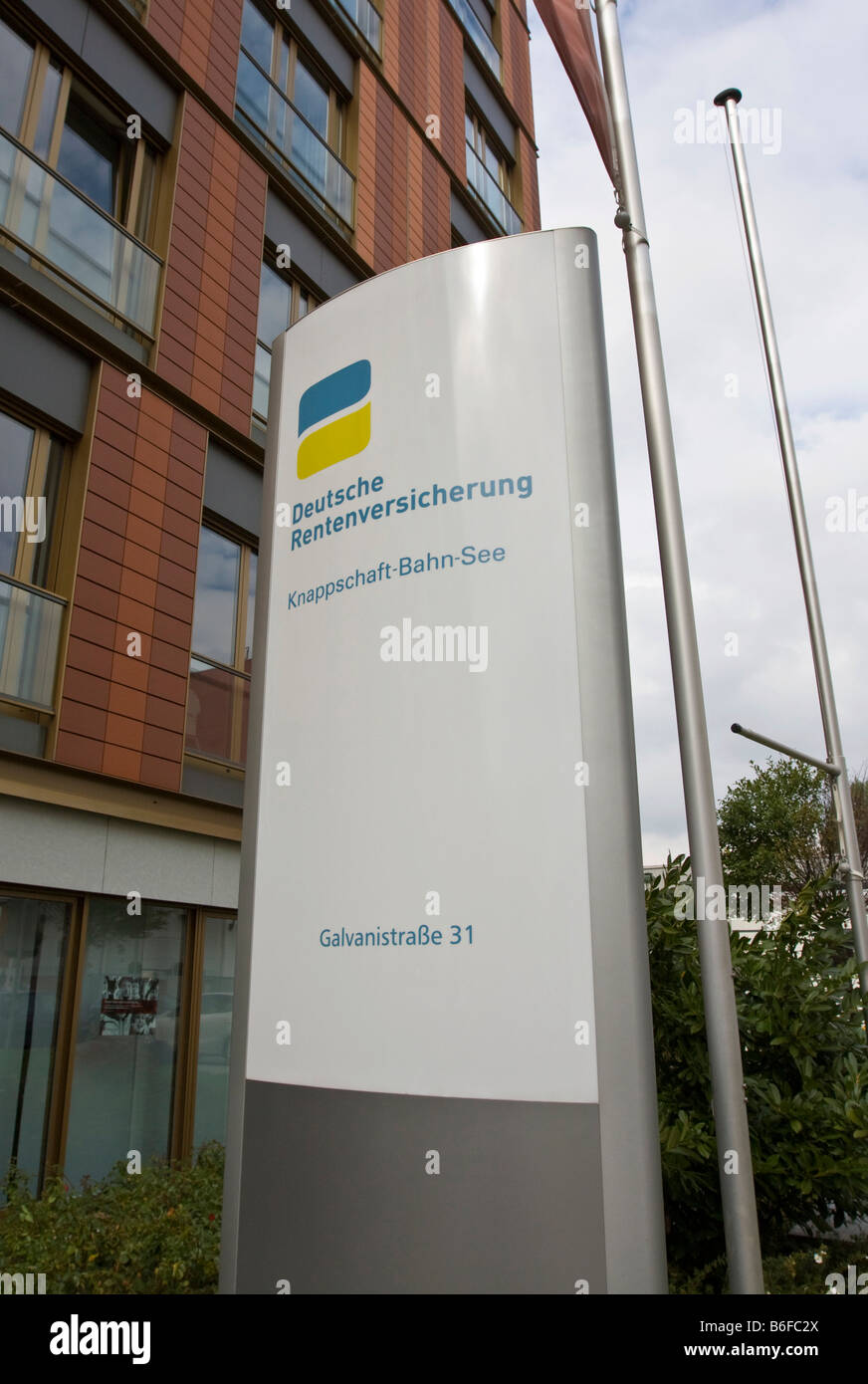 Deutsche Rentenversicherung, German Pension Insurance, logo and signage, Frankfurt, Hesse, Germany, Europe Stock Photo