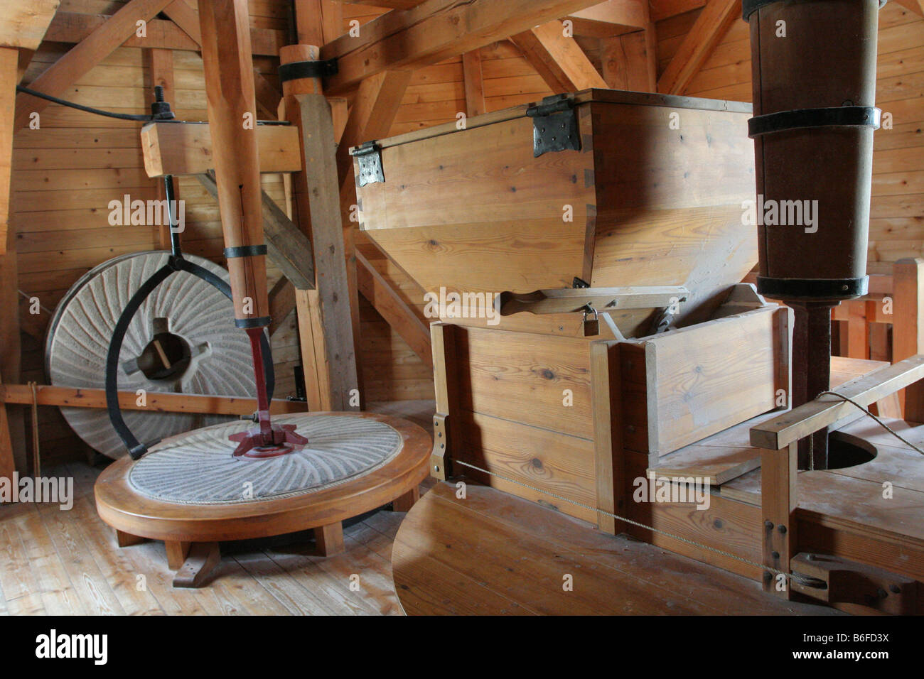 Interior Of A Windmill Used To Grind Wheat Into Flour Interior Of A Windmill Used To Grind Wheat Into Flour