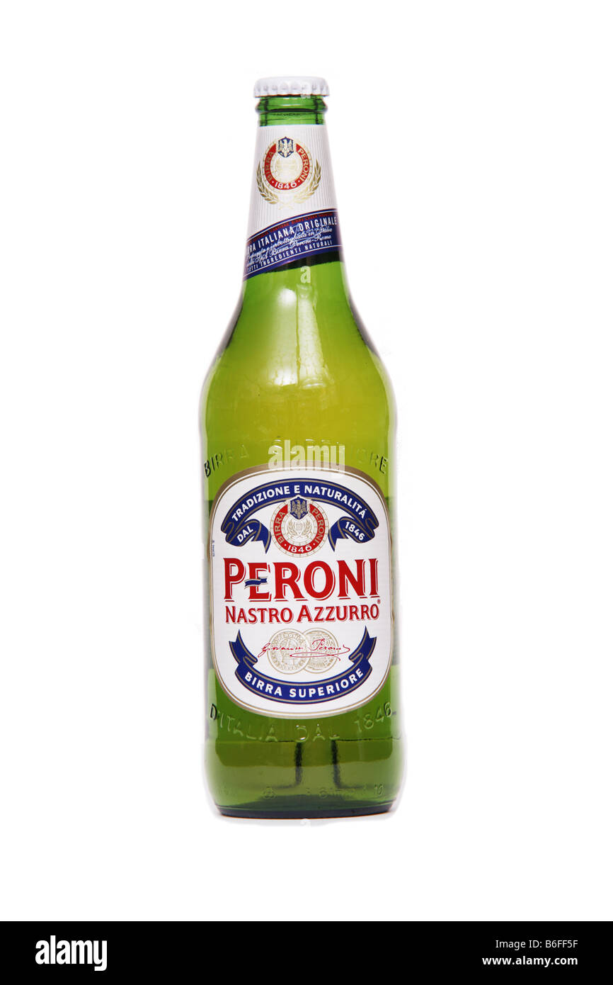 Peroni Nastro Azzurro Beer Bottle Stock Photo