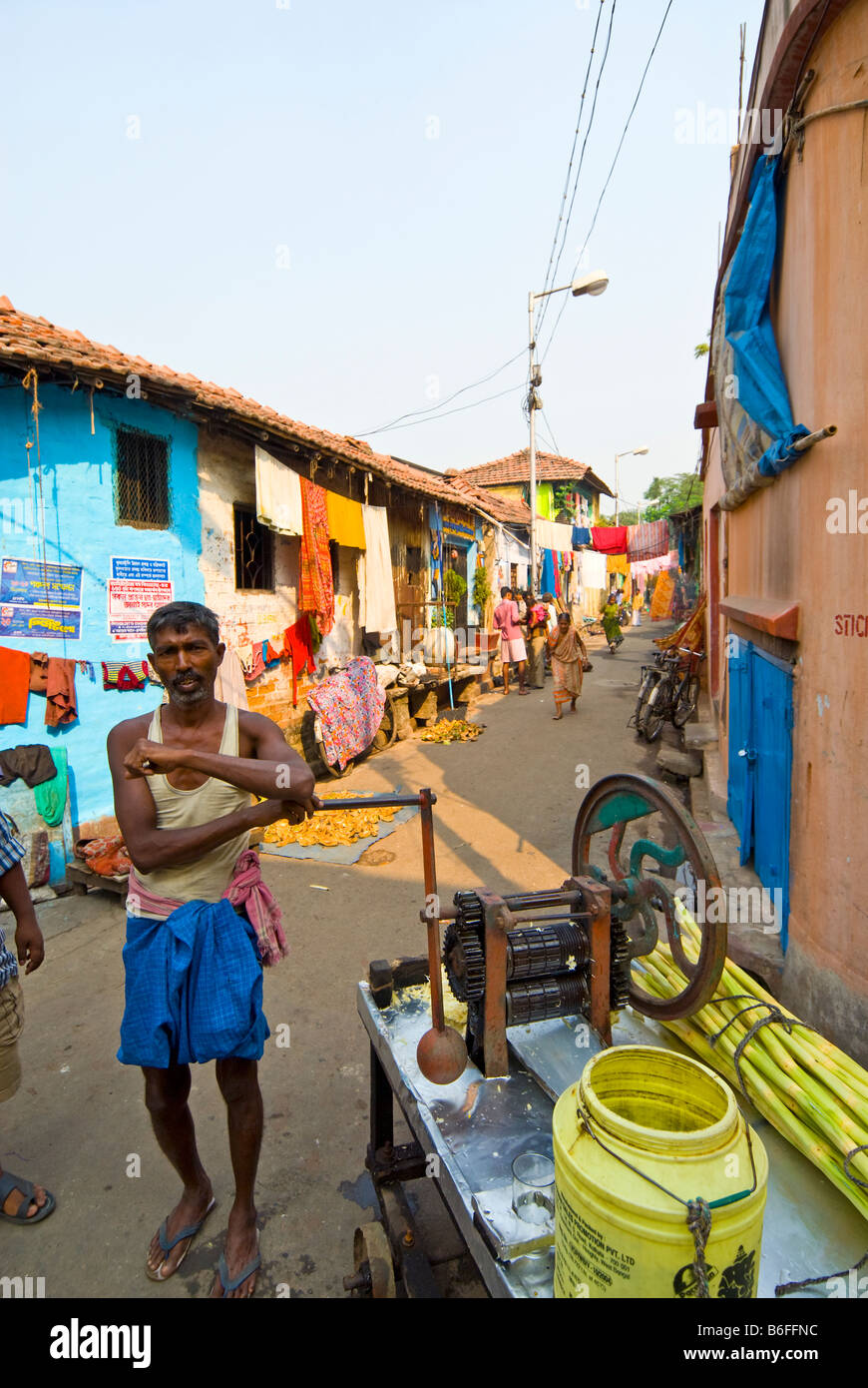 A lane in the Potters' Market, Kumortuli, Kolkata, India Stock Photo