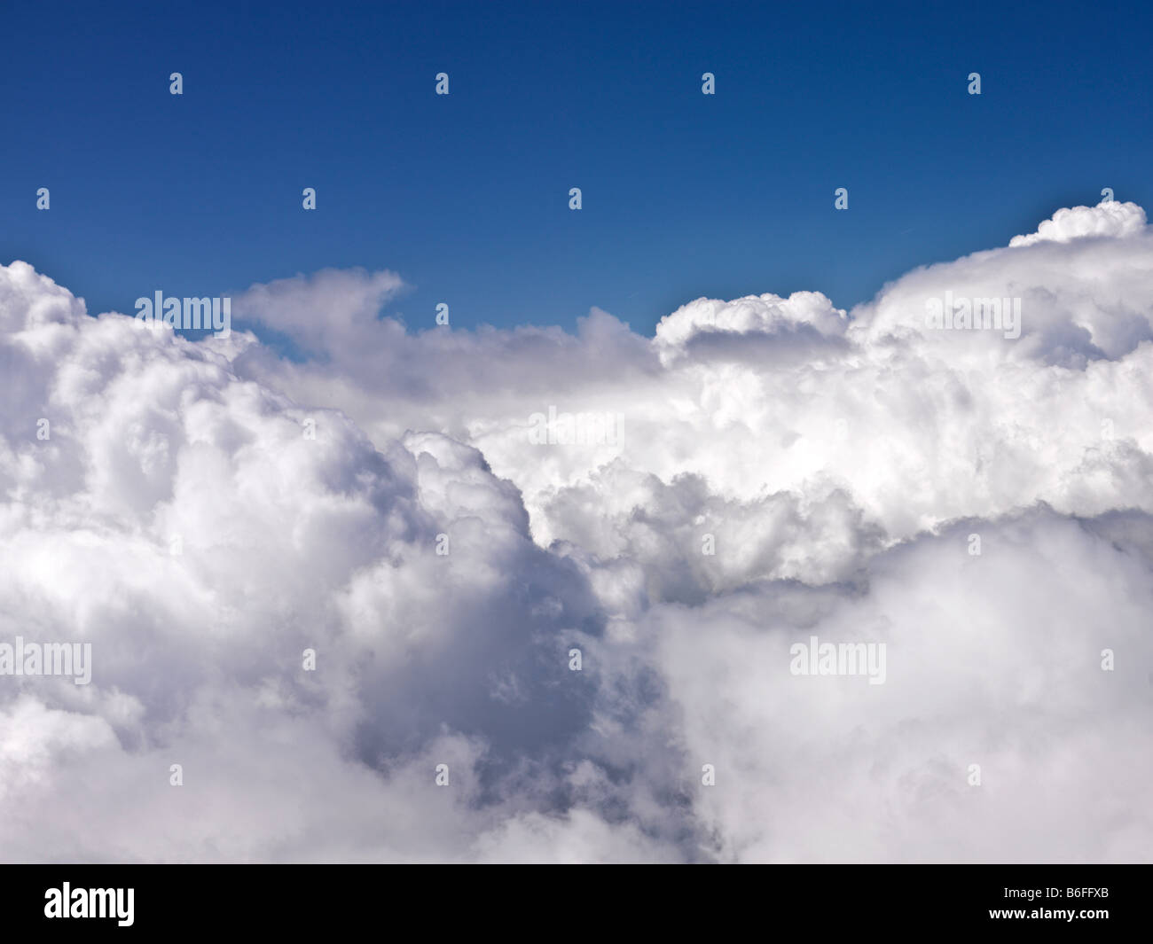 Blue sky above the clouds Stock Photo