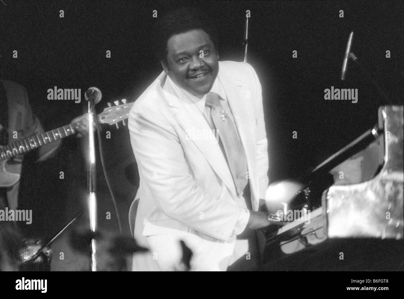 Fats Domino concert, Eutiner Jazz Days, on July 23, 1980 in Germany, Europe Stock Photo