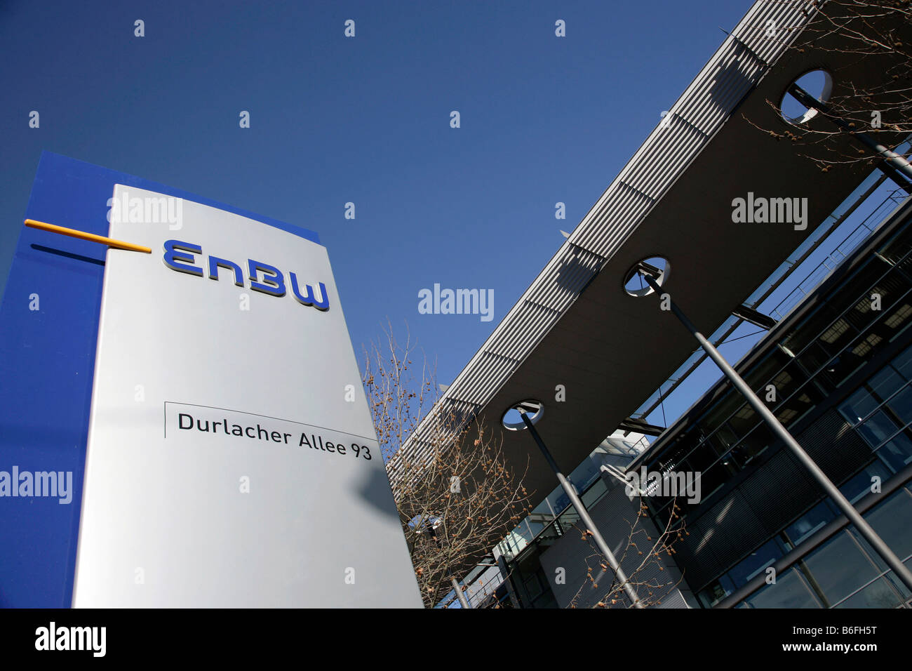 Corporate headquarters of EnBW Energie Baden-Wuerttemberg AG, Karlsruhe, Baden-Wuerttemberg, Germany, Europe Stock Photo