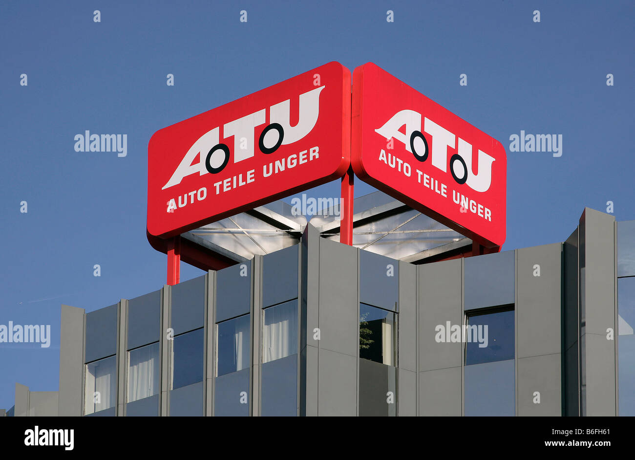 Headquarters, head office, car repair shop chain ATU, Auto-Teile-Unger,  Weiden, Bavaria, Germany, Europe Stock Photo - Alamy