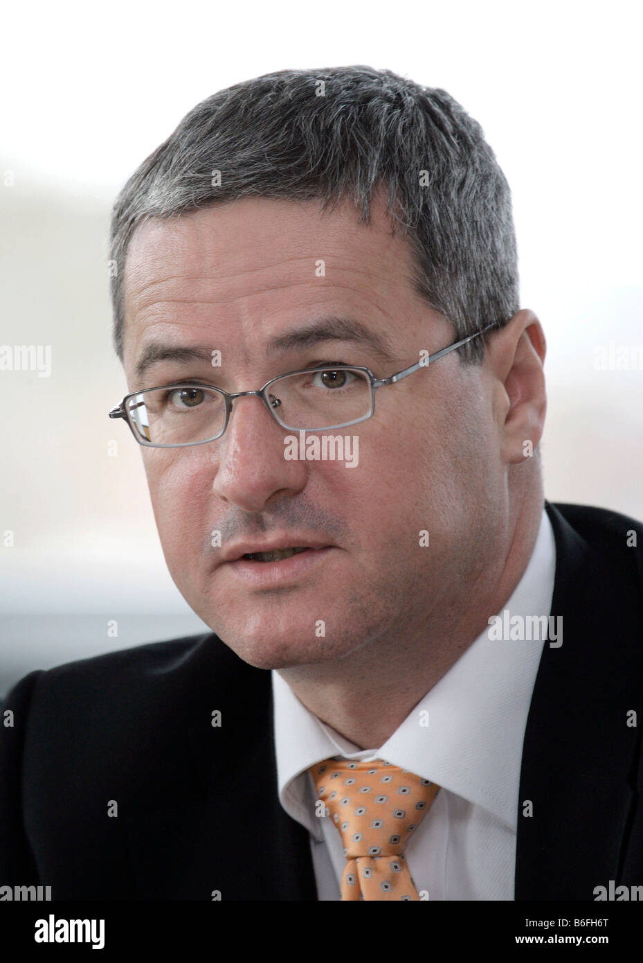 Lorenz Naeger, executive commitee for financial matters, chief financial officer of the HeidelbergCement AG, during the press c Stock Photo
