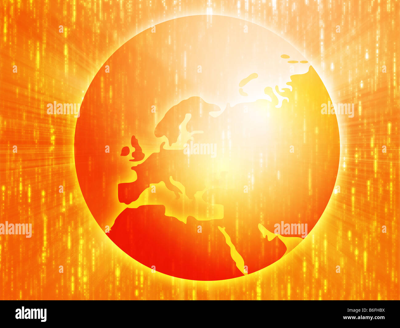 Europe Mapsphere Map of the Europe on a spherical globe cartographical illustration ...